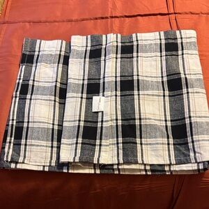 Plaid Black and White Valance